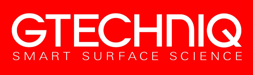 GTECHNIQ logo in white on a red background with the tagline “SMART SURFACE SCIENCE”