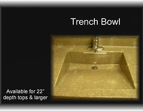 Trench Bowl sink in gold finish with angular basin, labeled “Available for 22\