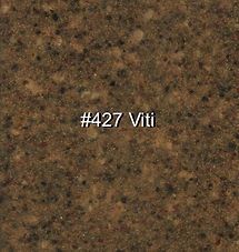 Brown speckled texture labeled “#427 Viti”
