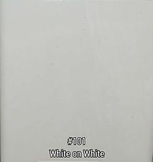 Blank white surface with centered text reading “#101 White on White”