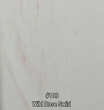 #109 Wild Rose Swirl on a light marble-like surface