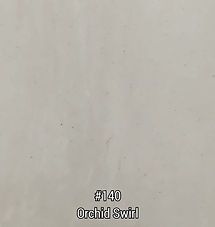 Light beige surface labeled “#140 Orchid Swirl” in small text near the bottom center