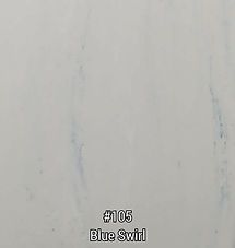 #105 Blue Swirl sample with light gray background and faint blue streaks
