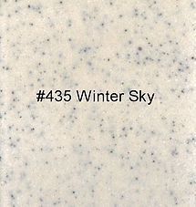 #435 Winter Sky speckled light beige sample with gray-blue flecks