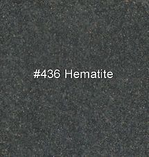 Dark gray textured surface labeled “#436 Hematite”
