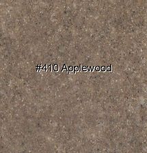 Brown textured surface labeled “#410 Applewood”