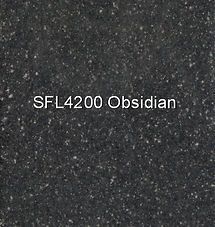 Dark speckled stone surface labeled “SFL4200 Obsidian”