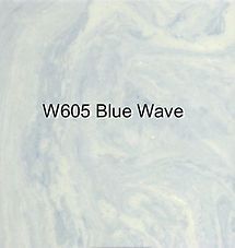 W605 Blue Wave pastel swatch with soft blue and cream swirls
