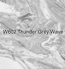 W602 Thunder Grey Wave marble-like gray and white swirled surface texture