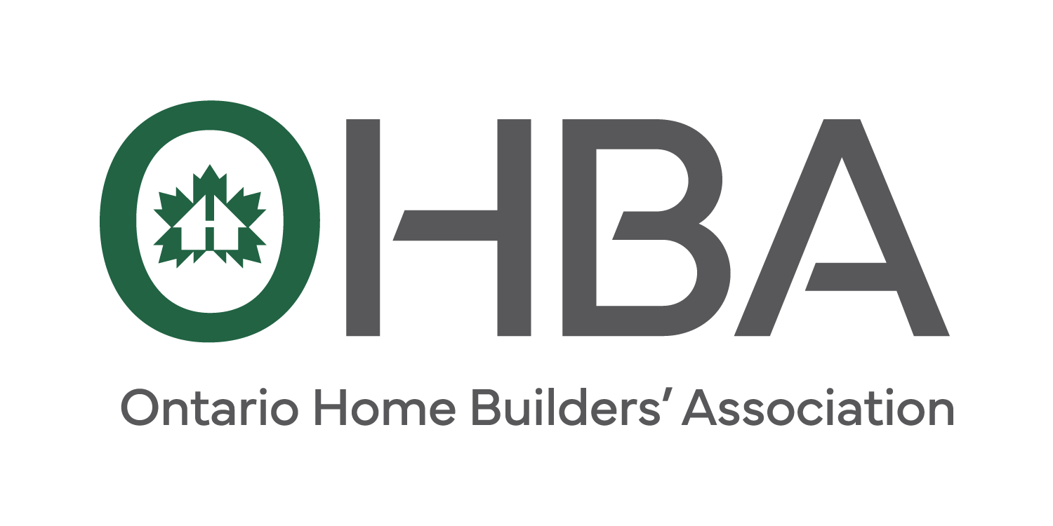 Ontario Home Builders’ Association logo with green house icon and gray text