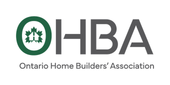 Ontario Home Builders’ Association logo with green house icon and gray text