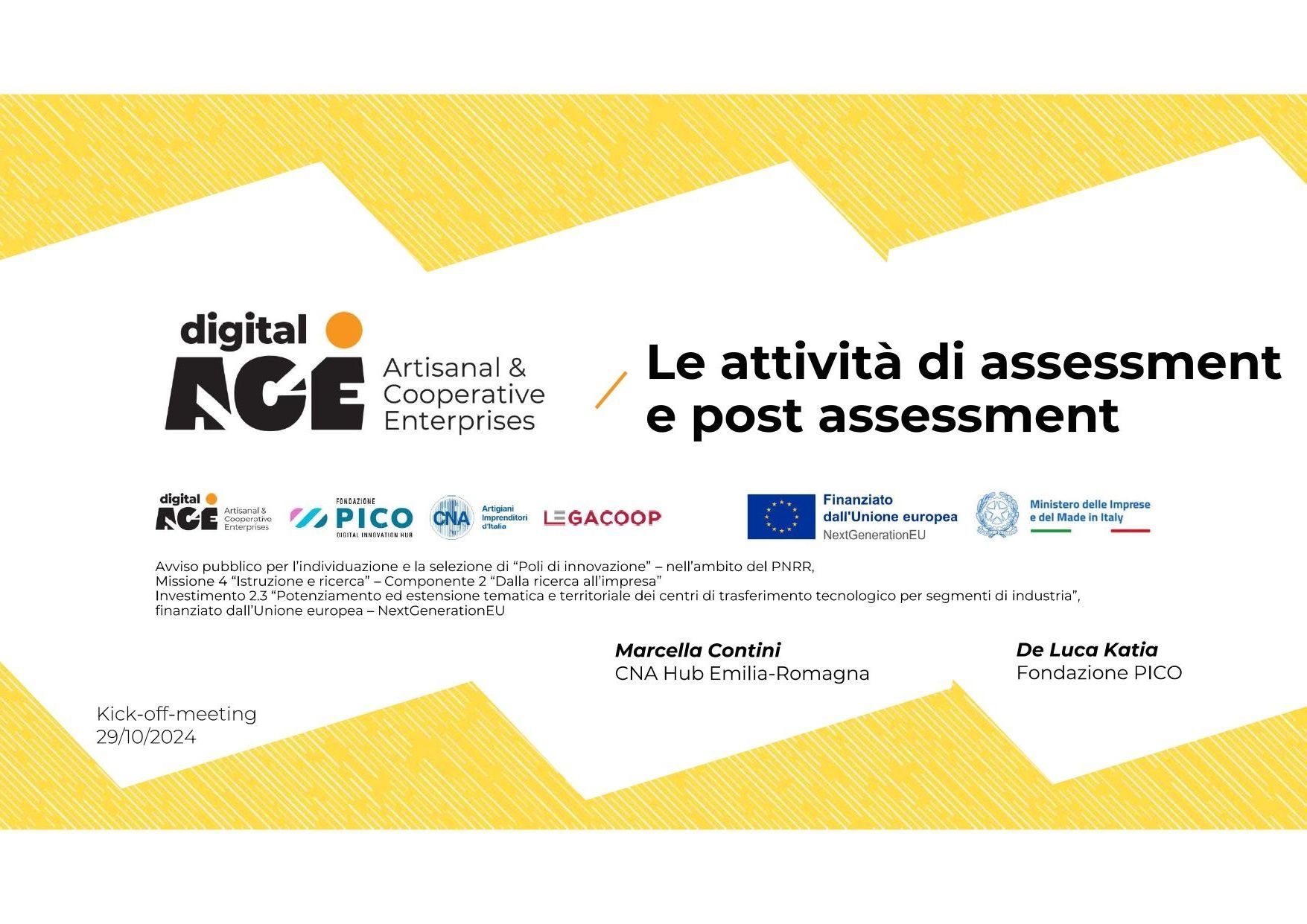 A poster for digital age le attività di assessment and post assessment