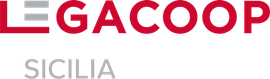 Un logo rosso e bianco per legacoop sicilia