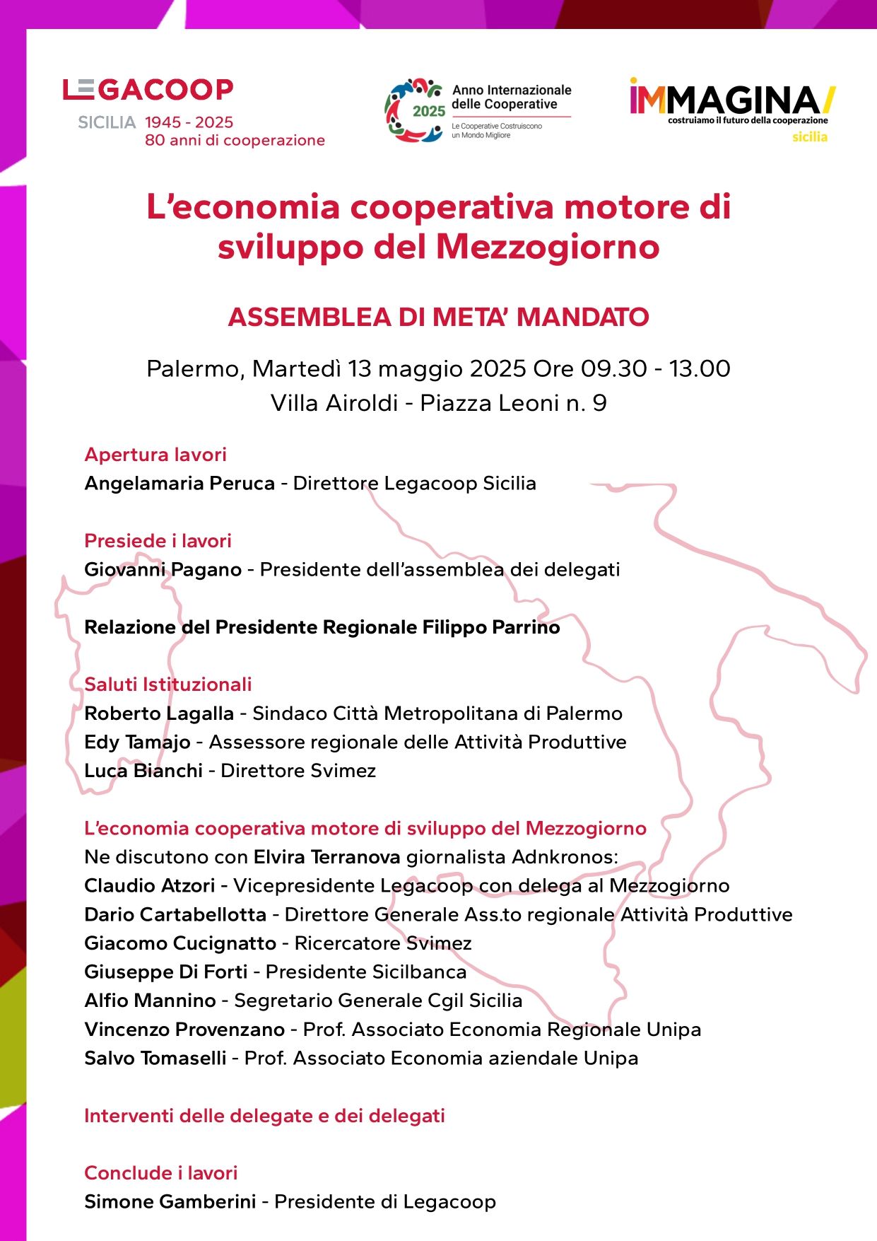 Un foglio bianco con una mappa dell'Italia sopra.