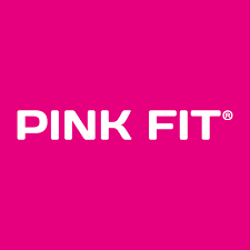Logo quadrato rosa con testo bianco