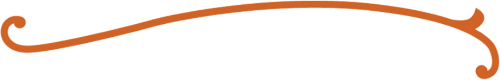 Orange decorative curly line divider