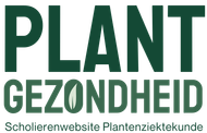 Logo reading “PLANT GEZONDHEID” in green, with subtitle “Scholierenwebsite Plantenziektekunde”