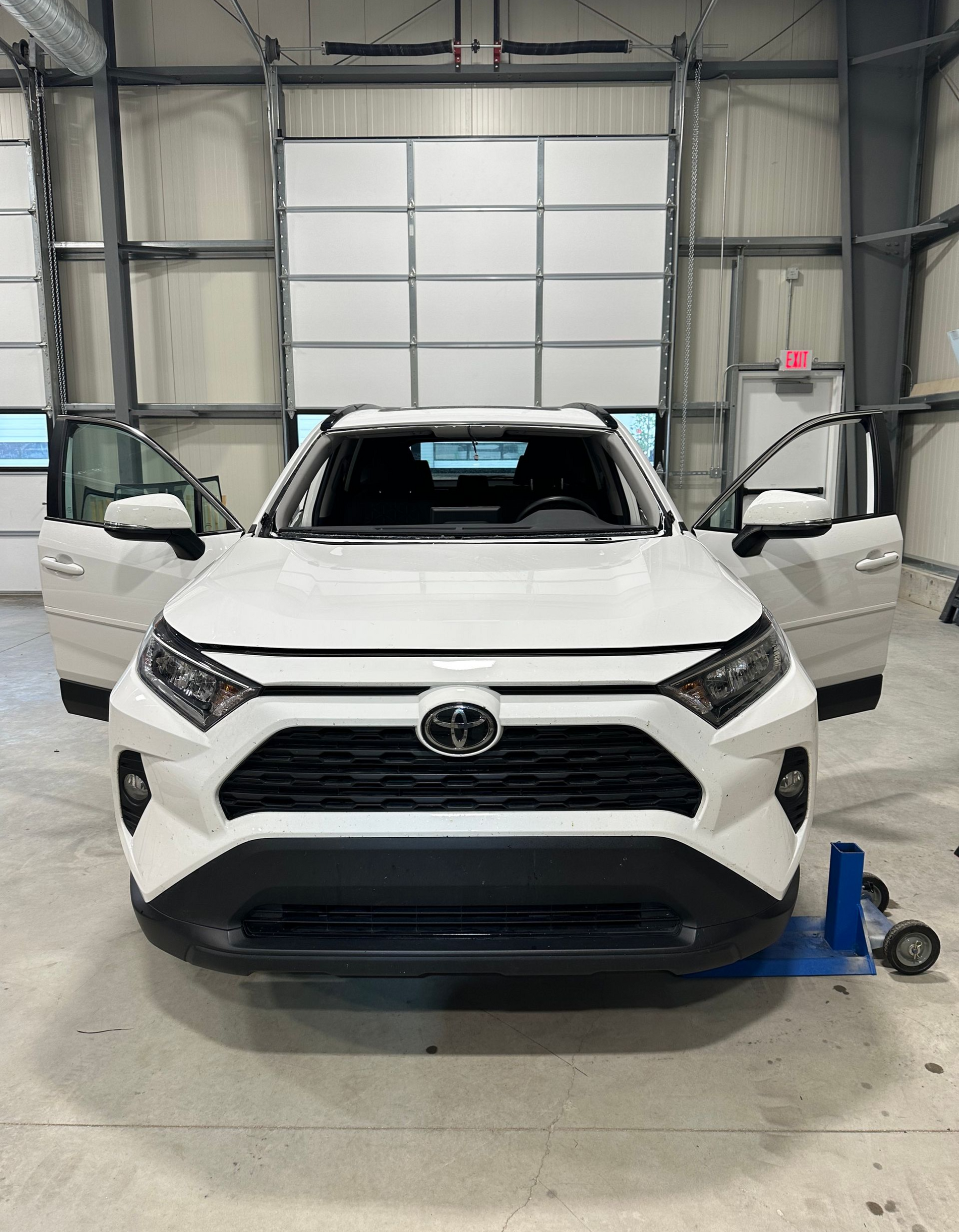 Before windshield replacement in Leander, TX
