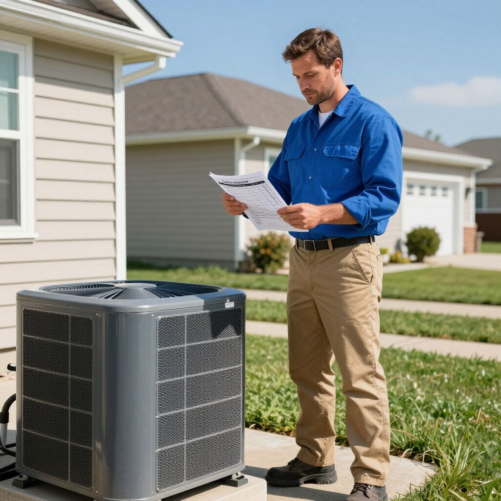 Certified Comfort of Georgia technician installing an hvac unit outsdie of an HOA community in Braselton GA
