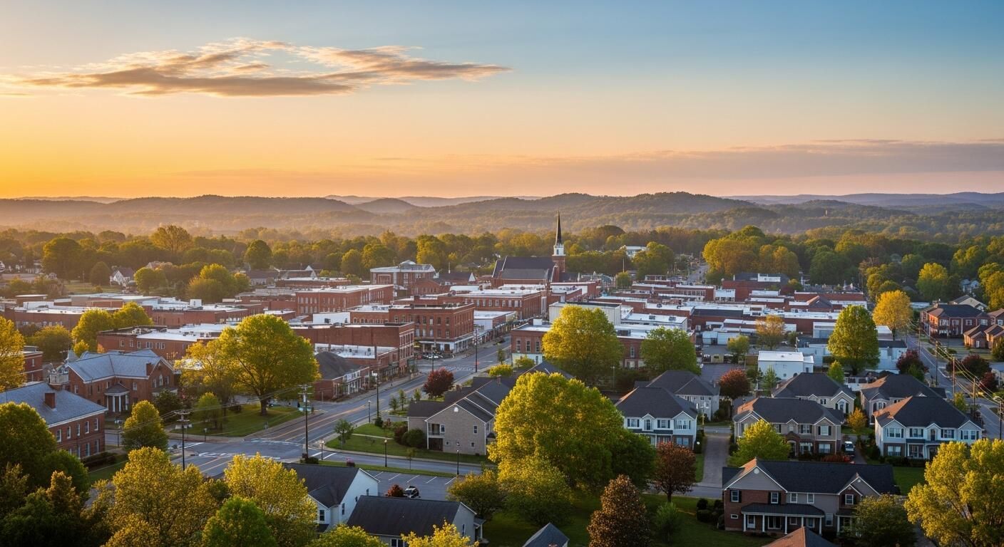 winder ga city sky view at sunset