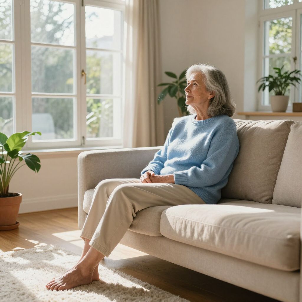 older female customer with new airflow services provided from tips to maintain proper airflow from Certified Comfort of GA