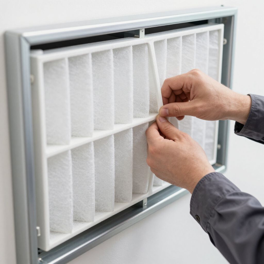showing how to properly change an hvac unit's filter