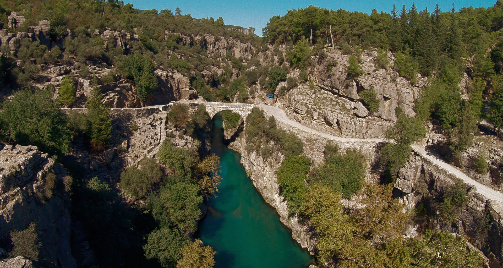 Old Roman Oluk Bridge - Koprulu Canyon National park