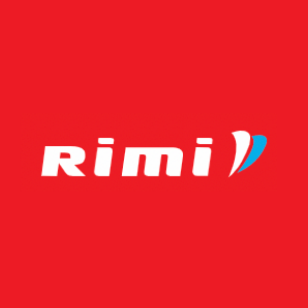 A red background with the word rimi on it