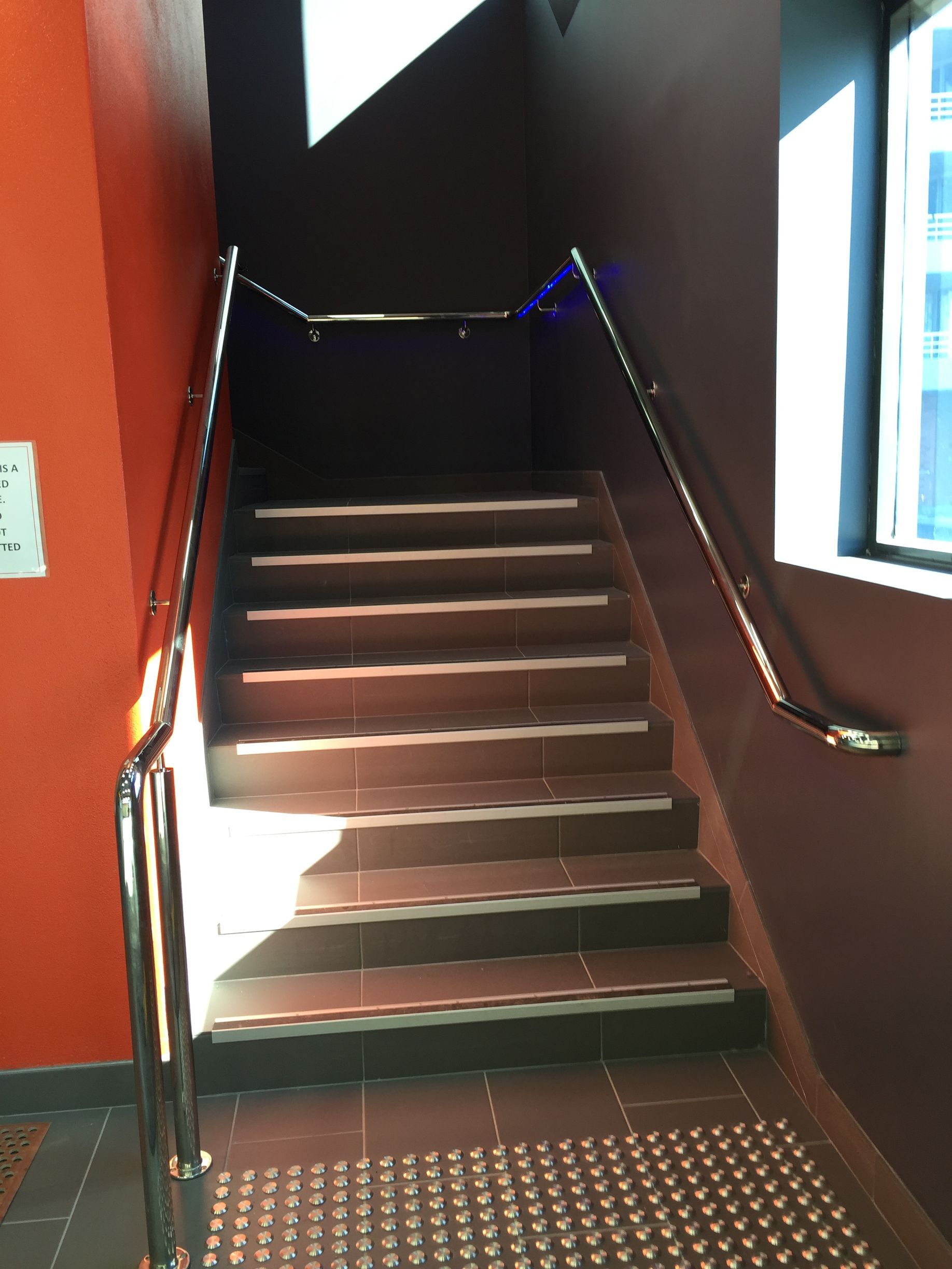 Set of Stairs with Stainless Steel Railing — Fabricator In Coffs Harbour, NSW