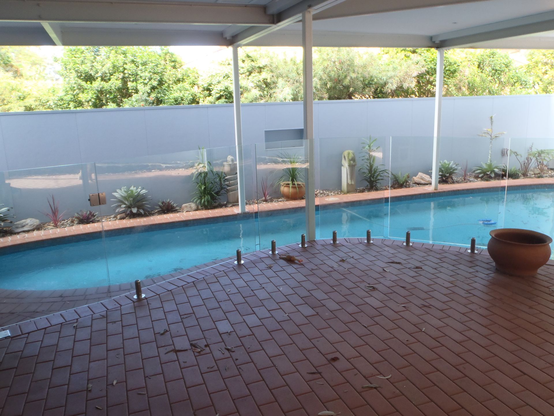 Large Swimming Pool With Glass Pool Fence — Fabricator In Coffs Harbour, NSW