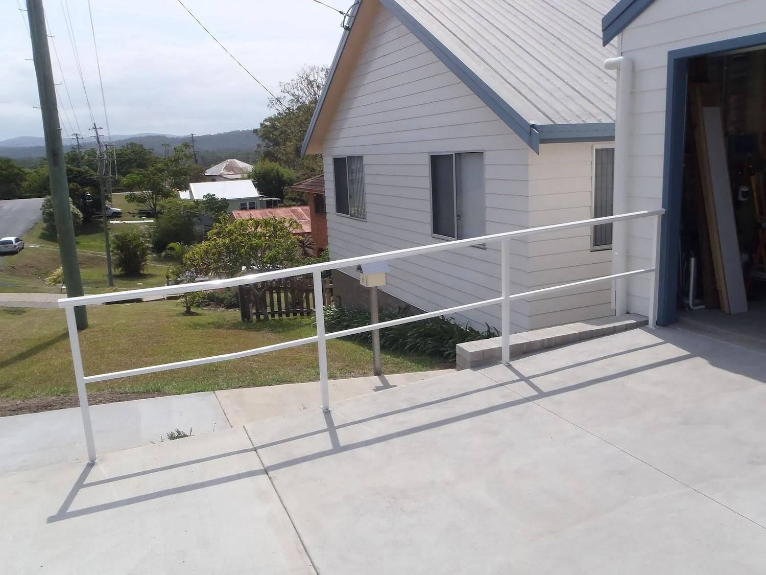 White Railing Steel Fabrication In Coffs Harbour