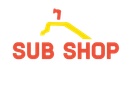 A red and yellow logo for a sub shop