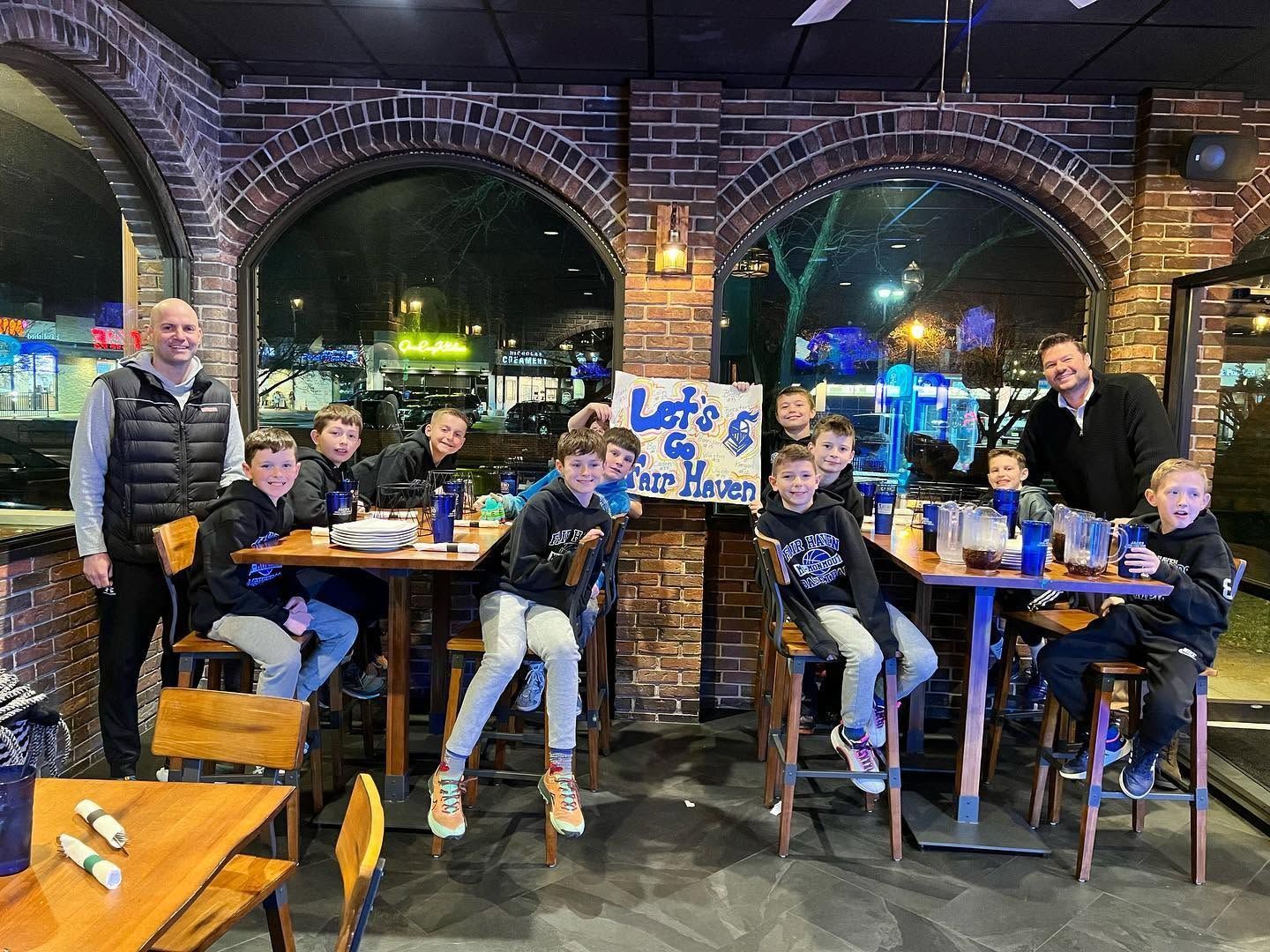 fair haven team eating out