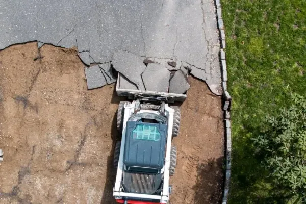 cracked uneven driveway repair massapequa ny
