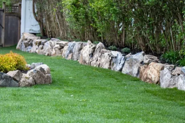decorative boulders front yard massapequa ny