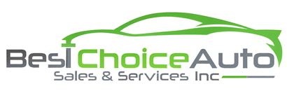 Best Choice Auto Sales & Services Inc. logo with green car outline and gray text.