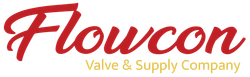 A logo for flowcon valve and supply company