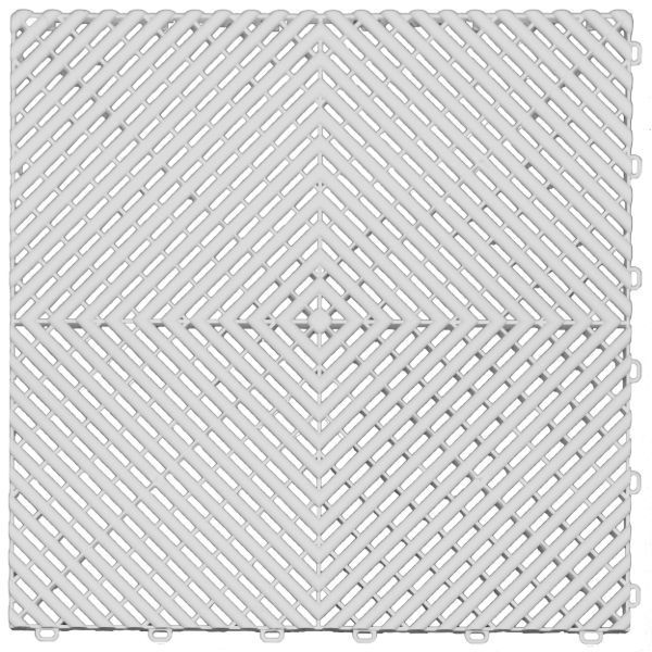 Arctic white color option for swisstrax garage floor tiles