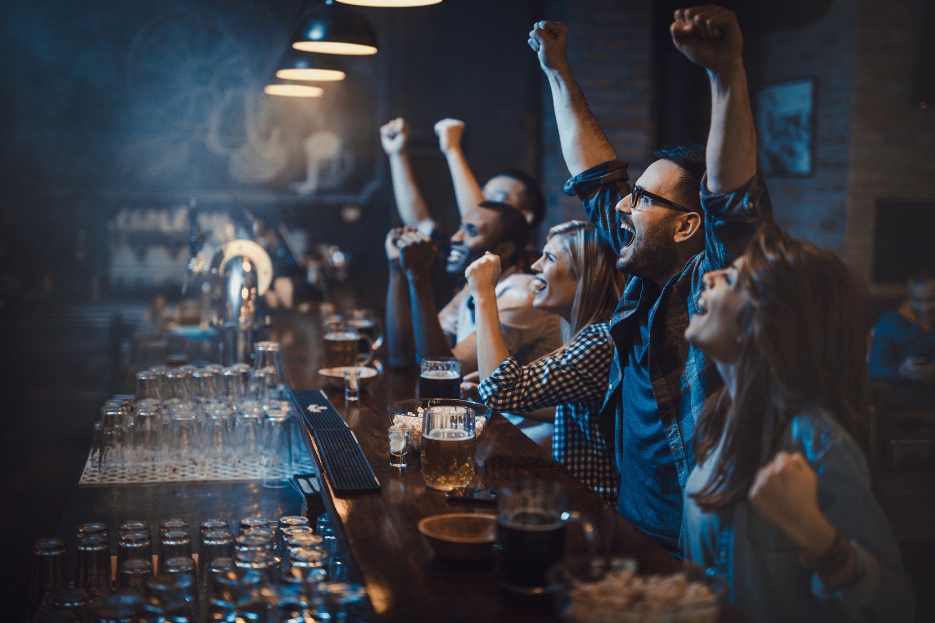 Peoples Cheering While Watching — Fitchburg, WI — Ten Pin Alley