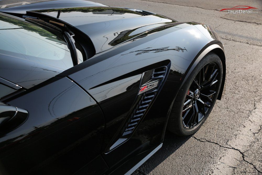 Black sports car with a