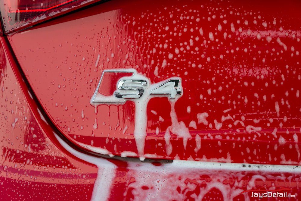 Red car trunk with