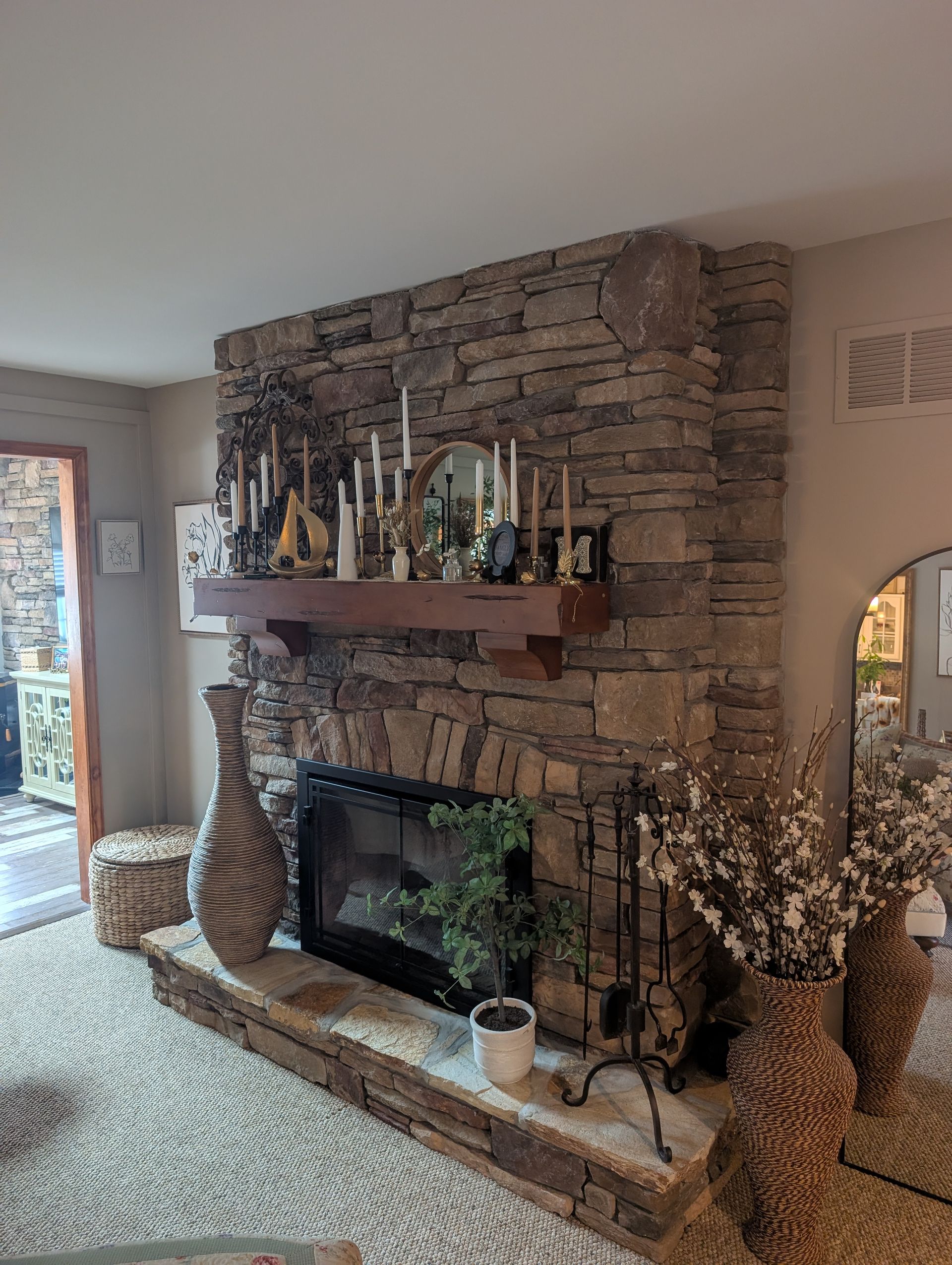 pennsylvania fieldstone fireplace