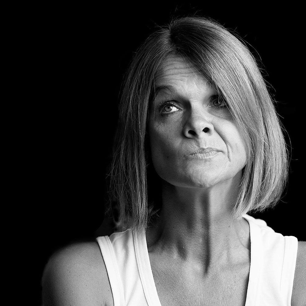 Portrait en noir et blanc de Saskia