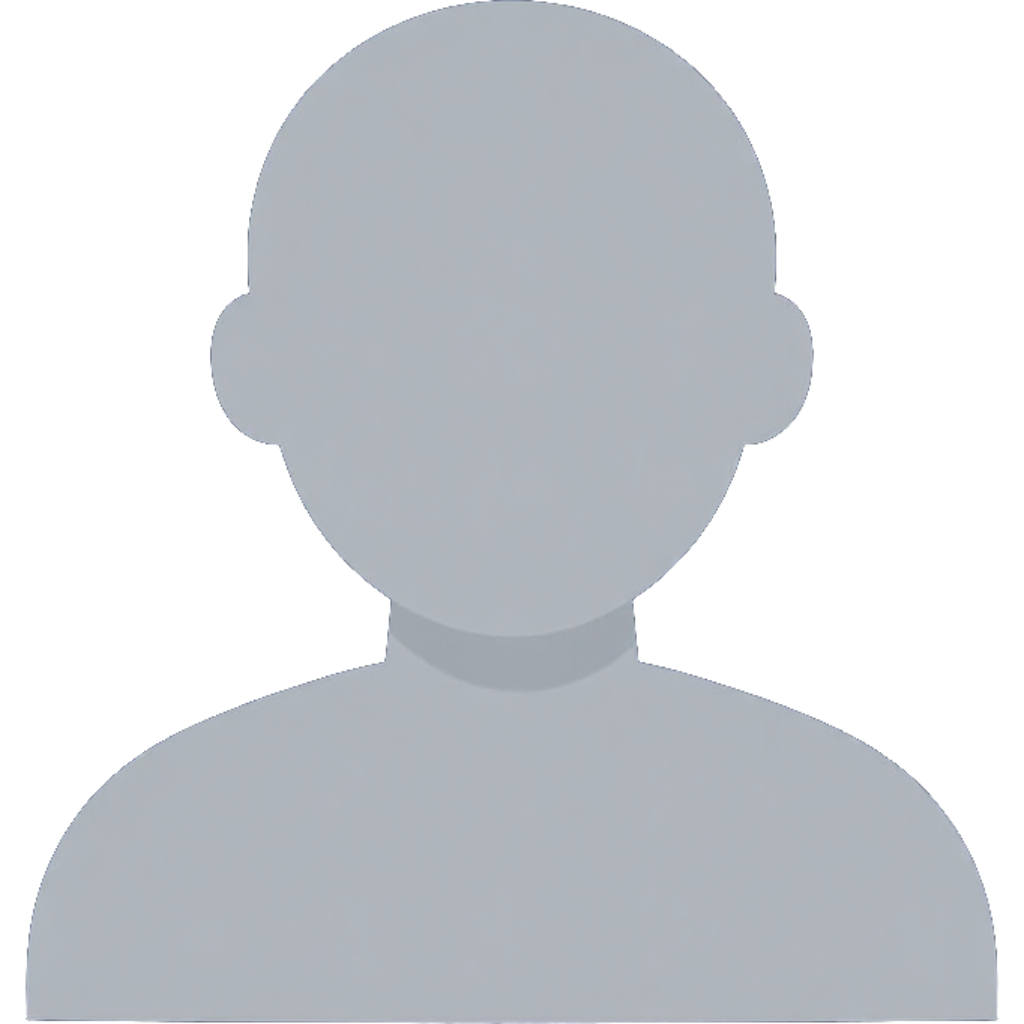 Gray generic profile avatar silhouette on a light background