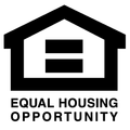 Equal Housing Opportunity logo: house outline with an equal sign inside. Text reads 