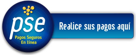 A blue button that says pse realice sus pagos aqui