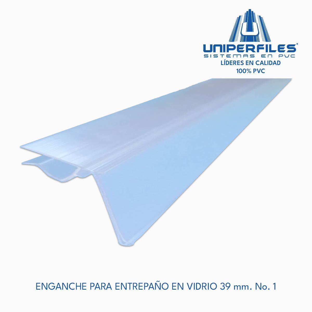 ENGANCHE PARA ENTREPAÑO EN VIDRIO 39 mm. No. 1  