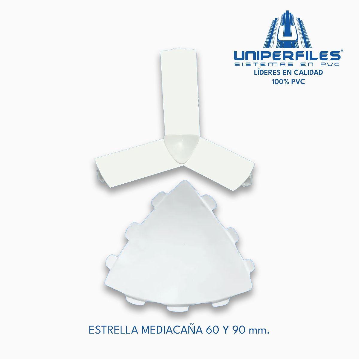 UNIPERFILES ESTRELLA MEDIACAÑA 60 Y 90 mm.