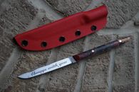 Red knife sheath and small knife with