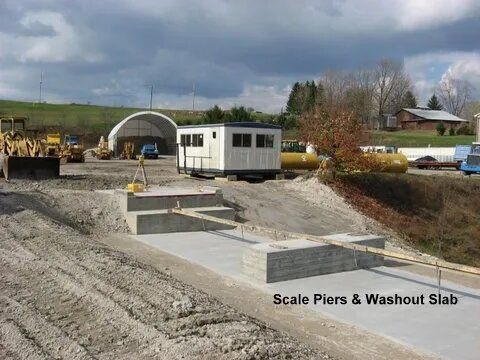Scale Piers and Washout Slab — Uniontown, PA — Budd's Scale Service & Sales Inc